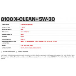 OLIO MOTUL 8100 X-CLEAN+ 5W-30 C3 507.00 1L