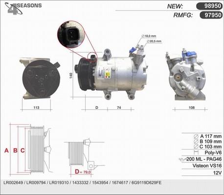 AHE 97950 - Compressore, Climatizzatore www.autoricambit.com