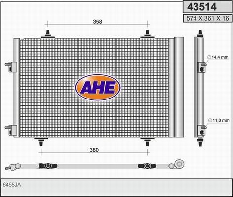 AHE 43514 - Condensatore, Climatizzatore www.autoricambit.com