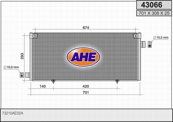 AHE 43066 - Condensatore, Climatizzatore www.autoricambit.com