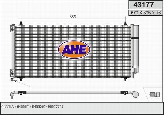 AHE 43177 - Condensatore, Climatizzatore www.autoricambit.com