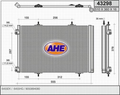 AHE 43298 - Condensatore, Climatizzatore www.autoricambit.com