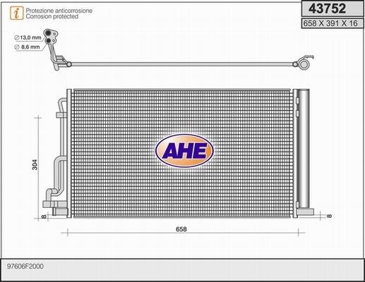 AHE 43752 - Condensatore, Climatizzatore www.autoricambit.com
