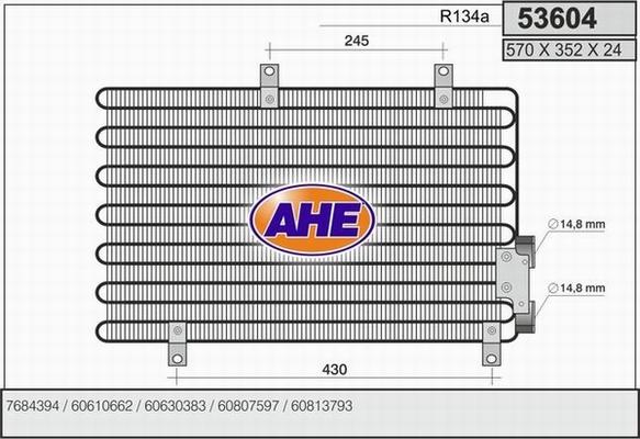 AHE 53604 - Condensatore, Climatizzatore www.autoricambit.com