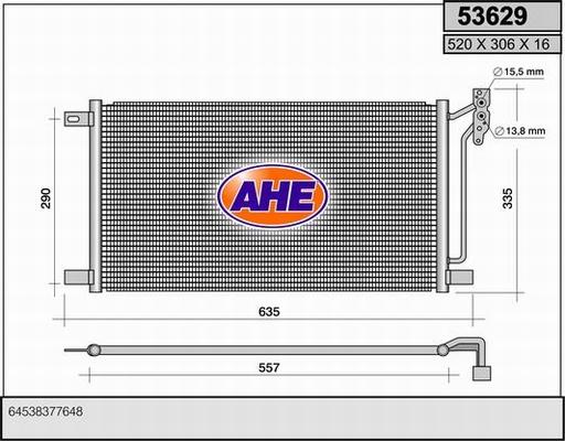 AHE 53629 - Condensatore, Climatizzatore www.autoricambit.com