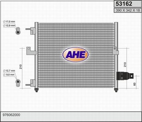 AHE 53162 - Condensatore, Climatizzatore www.autoricambit.com