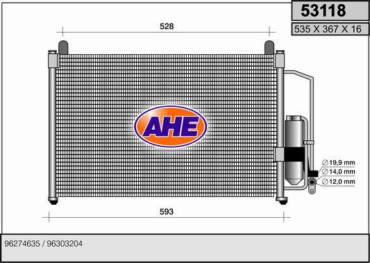 AHE 53118 - Condensatore, Climatizzatore www.autoricambit.com