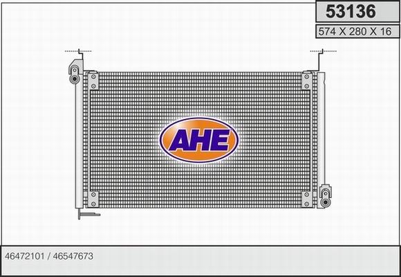 AHE 53136 - Condensatore, Climatizzatore www.autoricambit.com