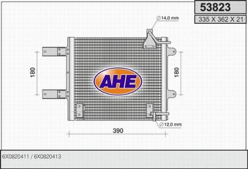 AHE 53823 - Condensatore, Climatizzatore www.autoricambit.com