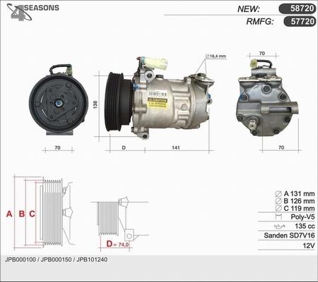 AHE 57720 - Compressore, Climatizzatore www.autoricambit.com