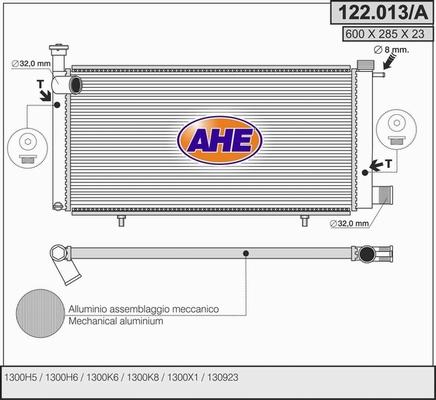 AHE 122.013/A - Radiatore, Raffreddamento motore www.autoricambit.com