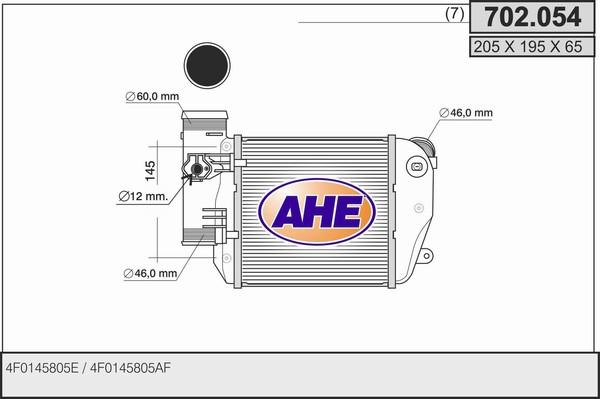 AHE 702.054 - Intercooler www.autoricambit.com