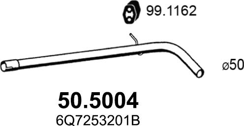 ASSO 50.5004 - Tubo gas scarico www.autoricambit.com