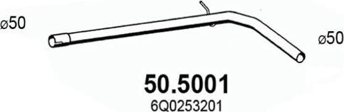 ASSO 50.5001 - Tubo gas scarico www.autoricambit.com