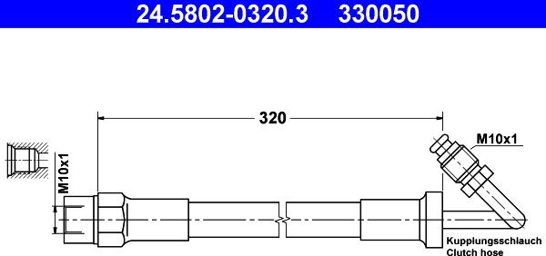 ATE 24.5802-0320.3 - Flessibile frizione www.autoricambit.com