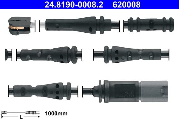 ATE 24.8190-0008.2 - Contatto segnalazione, Usura past. freno/mat. d'attrito www.autoricambit.com