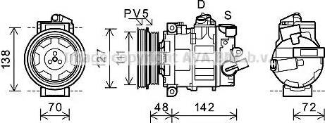 Ava Quality Cooling AIK359 - Compressore, Climatizzatore www.autoricambit.com