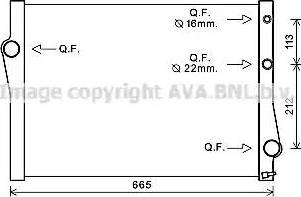 Ava Quality Cooling BW2471 - Radiatore, Raffreddamento motore www.autoricambit.com