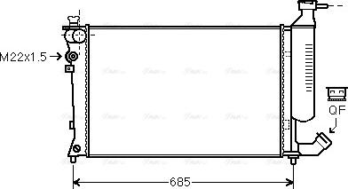 Ava Quality Cooling CNA2155 - Radiatore, Raffreddamento motore www.autoricambit.com