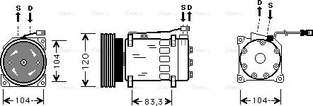 Ava Quality Cooling CN K175 - Compressore, Climatizzatore www.autoricambit.com