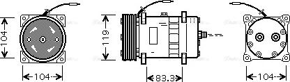 Ava Quality Cooling CN K176 - Compressore, Climatizzatore www.autoricambit.com
