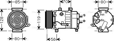 Ava Quality Cooling CN K256 - Compressore, Climatizzatore www.autoricambit.com