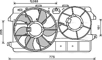 Ava Quality Cooling FD7591 - Ventola, Raffreddamento motore www.autoricambit.com