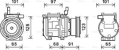 Ava Quality Cooling KAAK208 - Compressore, Climatizzatore www.autoricambit.com