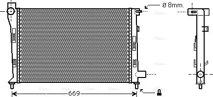 Ava Quality Cooling MS 2281 - Radiatore, Raffreddamento motore www.autoricambit.com