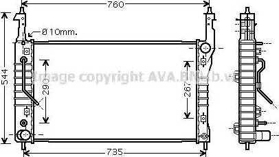 Ava Quality Cooling OL 2424 - Radiatore, Raffreddamento motore www.autoricambit.com