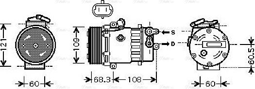 Ava Quality Cooling OL K466 - Compressore, Climatizzatore www.autoricambit.com