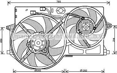 Ava Quality Cooling PE 7543 - Ventola, Raffreddamento motore www.autoricambit.com