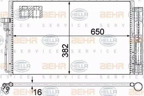 BEHR HELLA Service 8FC 351 301-334 - Condensatore, Climatizzatore www.autoricambit.com