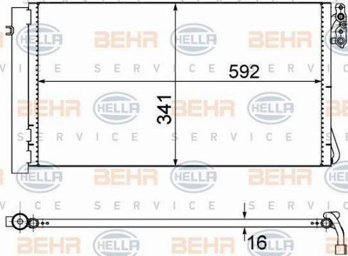 BEHR HELLA Service 8FC 351 302-624 - Condensatore, Climatizzatore www.autoricambit.com