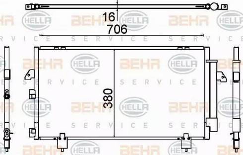 BEHR HELLA Service 8FC 351 318-711 - Condensatore, Climatizzatore www.autoricambit.com