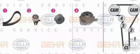 BEHR HELLA Service 8MP 376 810-801 - Pompa acqua + Kit cinghie dentate www.autoricambit.com
