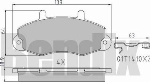 BENDIX 510198 - Kit pastiglie freno, Freno a disco www.autoricambit.com