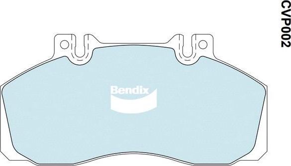 Bendix-AU CVP002 PT - Kit pastiglie freno, Freno a disco www.autoricambit.com