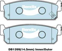 Bendix-AU DB1399 GCT - Kit pastiglie freno, Freno a disco www.autoricambit.com