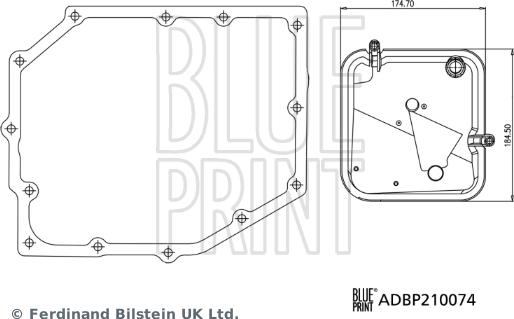 Blue Print ADBP210074 - Filtro idraulico, Cambio automatico www.autoricambit.com