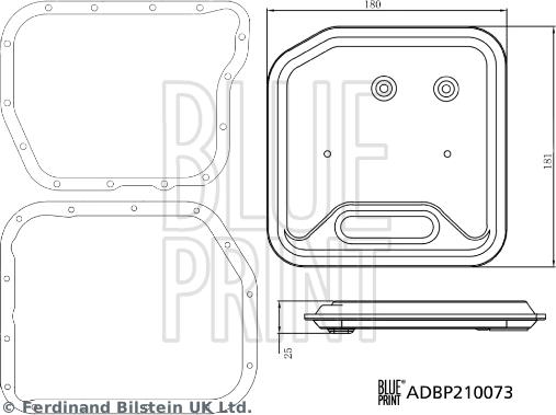 Blue Print ADBP210073 - Filtro idraulico, Cambio automatico www.autoricambit.com