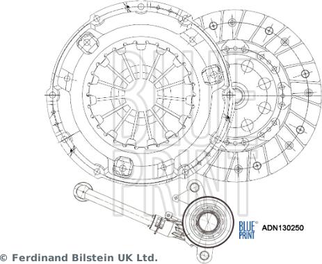 Blue Print ADN130250 - Kit frizione www.autoricambit.com