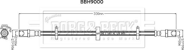 Borg & Beck BBH9000 - Flessibile del freno www.autoricambit.com