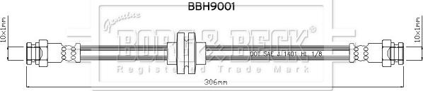 Borg & Beck BBH9001 - Flessibile del freno www.autoricambit.com