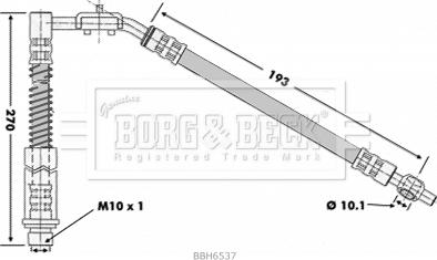 Borg & Beck BBH6537 - Flessibile del freno www.autoricambit.com