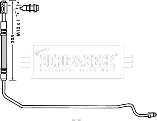 Borg & Beck BBH7910 - Flessibile del freno www.autoricambit.com