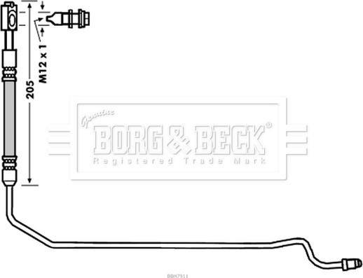 Borg & Beck BBH7911 - Flessibile del freno www.autoricambit.com