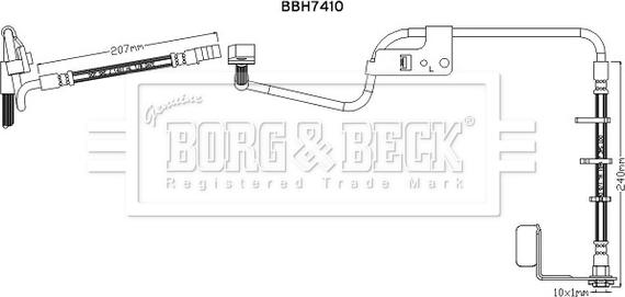 Borg & Beck BBH7410 - Flessibile del freno www.autoricambit.com