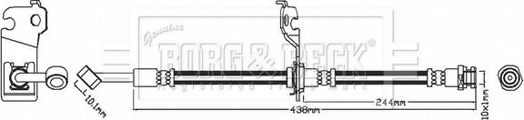 Borg & Beck BBH7471 - Flessibile del freno www.autoricambit.com