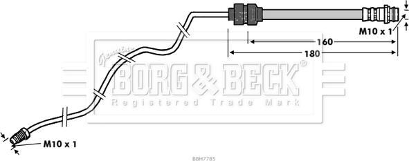 Borg & Beck BBH7785 - Flessibile del freno www.autoricambit.com